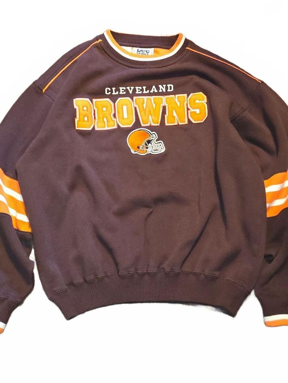 Vintage Cleveland Browns Sweatshirt Men's large Brown 90s Lee Sport Spellout GUC
